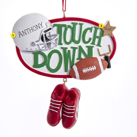 "Touchdown" Football Christmas Tree Ornament