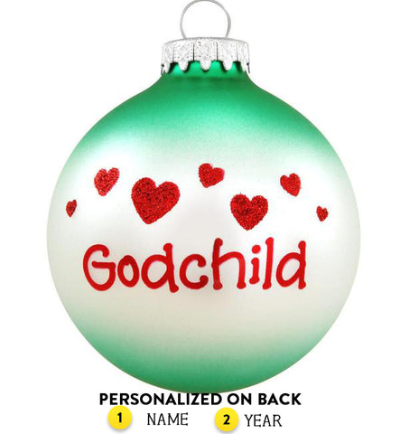Personalized Godchild Glass Ornament