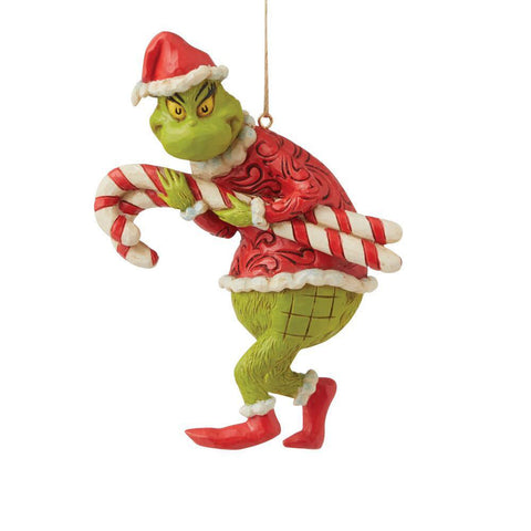 Grinch with Candy Cane resin Ornament for the Christmas Tree
