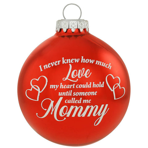 Mommy Glass Christmas Tree Ornament