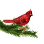 Red Cardinal Bird Ornament clipped on a branch