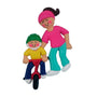 Personalized Child Learning to Ride a Bike Ornament - Female Adult, Brunette