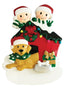 Couple with Dog in dog house resin personalized ornament