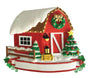 Christmas Decorated Red Barn Ornament