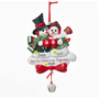 Our 1st Christmas Snowman Couple Personalized Christmas Tree Ornament with words "Our 1st Christmas Together"