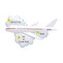 Plane flying in the clouds Personalized Christmas Ornament 