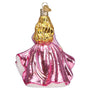 Glass Princess in Pink Glass Ornament Back View - Old World Christmas