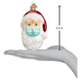 Santa With Face Mask Ornament - Old World Christmas 4.5inch