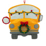 School Bus Ornament with Christmas Lights and Wreath for Christmas Tree