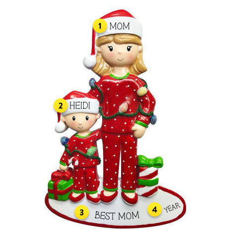 Personalized Mom with One Child Ornament