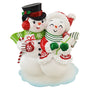 Personalized Snowman Couple with Presents Ornament