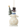 Snowman with Sisal Tree Ornament - Jim Shore Back