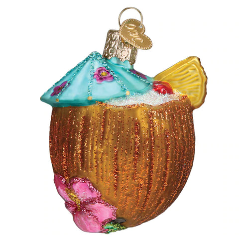 Tropical Coconut Ornament - Old World Christmas