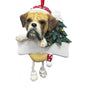 Un-cropped Boxer Dog Ornament for Christmas Tree