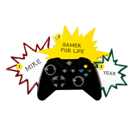 Video Game Controller Ornament - Black for Christmas Tree