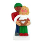 We're Expecting Couple Christmas Tree Ornament, African American Male with Blonde Female