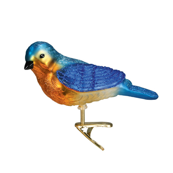 Clip-On Western Bluebird Ornament for Christmas Tree