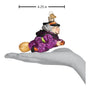 Witch on Broomstick Old World Christmas Side View 4.25 inches wide