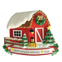 Christmas Decorated Red Barn Ornament