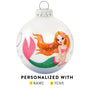 Mermaid Glass Personalized Ornament