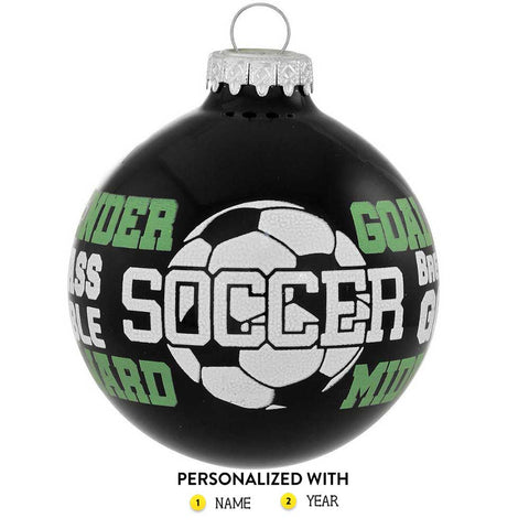 Soccer Glass Bulb Christmas ornament for your tree