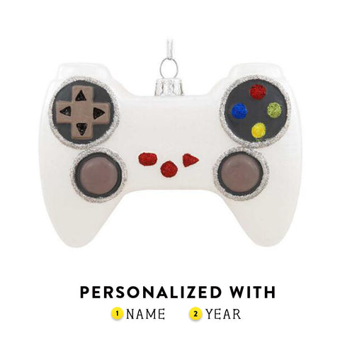 White Video Game Controller - resembles playstation controller ornament