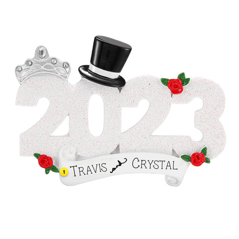 Personalized 2023 Dated Wedding Ornament