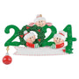 Personalized 2024 Dated Family of 3 Ornament