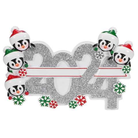 2024 Personalized Family of 5 ornament