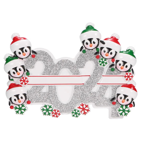2024 Penguin Family of 7 Ornament