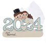 Personalized 2024 Dated Wedding Couple Ornament