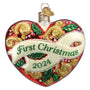 2024 First Christmas Heart Ornament - Old World Christmas 30069