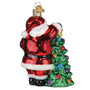 2025 Glass Santa With Tree Ornament - Old World Christmas