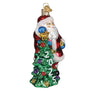 2025 Glass Santa With Tree Ornament - Old World Christmas