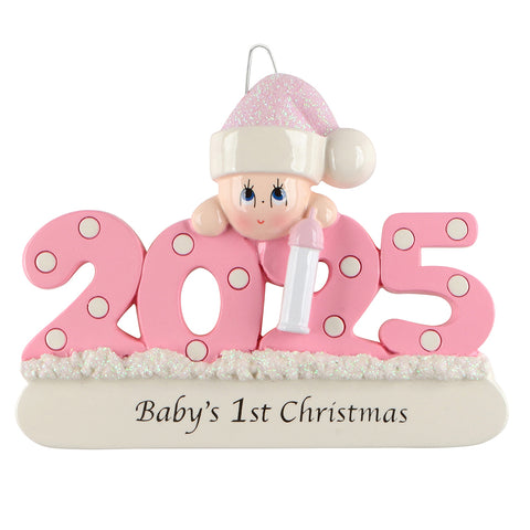 2025 Baby Girl 1st Christmas Ornament