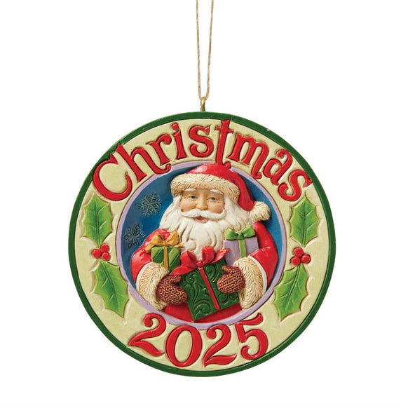 2025 Annual Dated Santa Gifts Ornament - Jim Shore