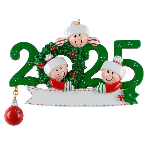 2025 Family of Three Ornament