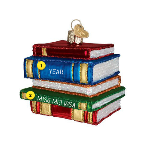 Stack of Books Ornament for Christmas Tree