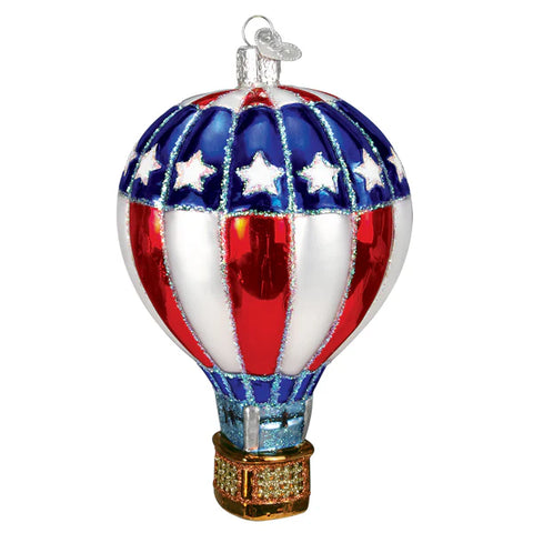 Patriotic Hot Air Balloon Ornament - Old World Christmas