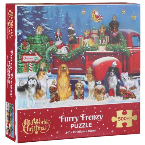 Furry Frenzy Puzzle - Old World Christmas
