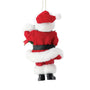 Back view of 2026 Dated Possible Dreams Clothtique Santa Ornament showing the red suit, black belt, and plush white trim.