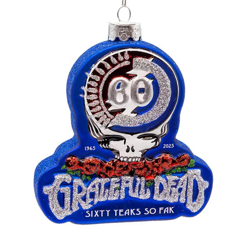 Grateful Dead® Glass Ornament 60th Anniversary Front of Ornament