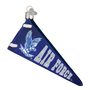 Blue Air Force pennant ornament with eagle design on a white background