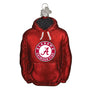 Red hoodie ornament with Alabama Crimson Tide logo on a white background
