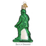lass Green Army Man by old world Christmas on white background back of ornament