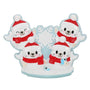 Personalized Christmas Arctic Seal Family of 4 Ornament