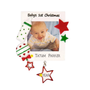 Personalized Baby's 1st Christmas Photo Frame Ornament-Red & Green
