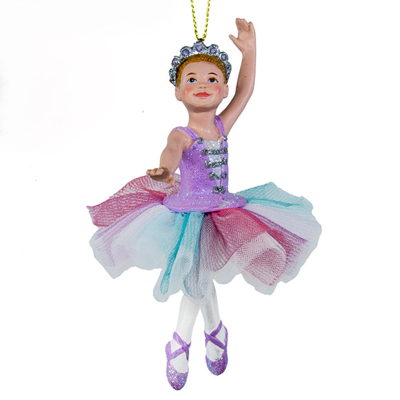 Ballet Girl In purple ,pinks and teal colors for the Christmas tree