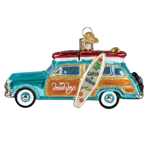 The Beach Boys Surfin' Woody Car Ornament - Old World Christmas