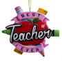 Personalized Best Teacher Ever Ornament